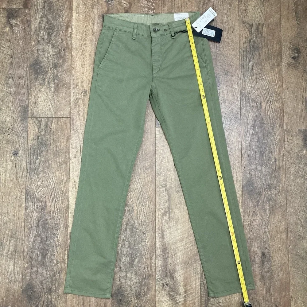 Rag & Bone New York Pale Army Fit 2 Stretch Twill Chino Mens Pants 28 Slim NEW